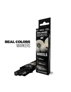WHEELS - SET 3 REAL COLORS MARKERS - AK Interactive RCM102