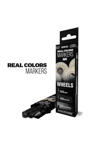 [NO_DESC] WHEELS - SET 3 REAL COLORS MARKERS - AK Interactive RCM102