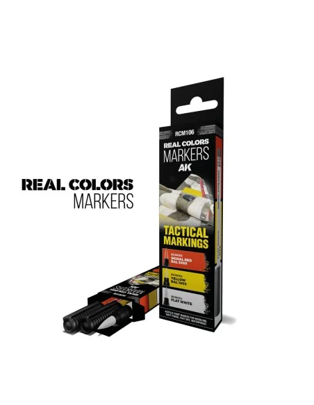 TACTICAL MARKINGS - SET 3 REAL COLORS MARKERS - AK Interactive RCM106