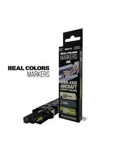 WWII AXIS AIRCRAFT COCKPIT COLORS - SET 3 REAL COLORS MARKERS - AK ...