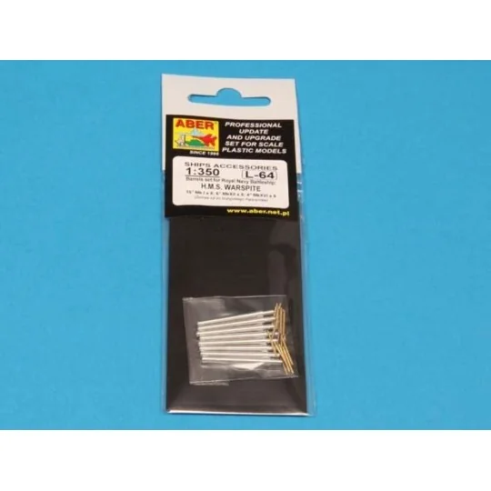 Barrels for Warspite, 1/350 - Aber Models RE-350 L64 Barrels for Warspite, 1/350 - Aber Models RE-350 L64