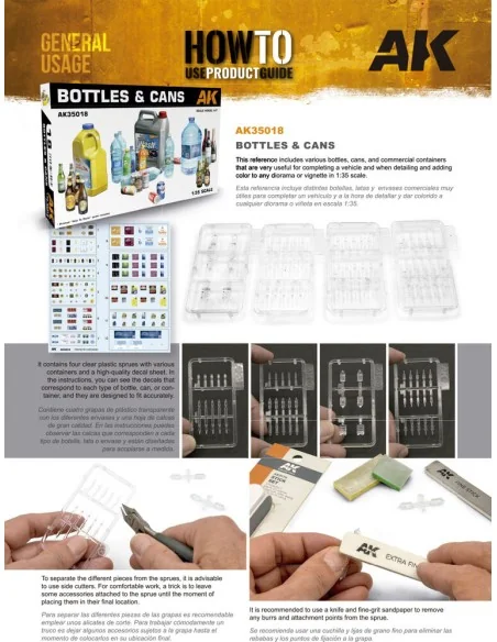 BOTTLES & CANS, 1/35 - AK Interactive AK35018