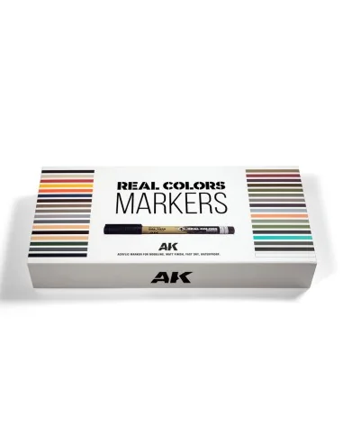 SPECIAL BOX REAL COLORS MARKERS - 34 units - AK Interactive RCM150