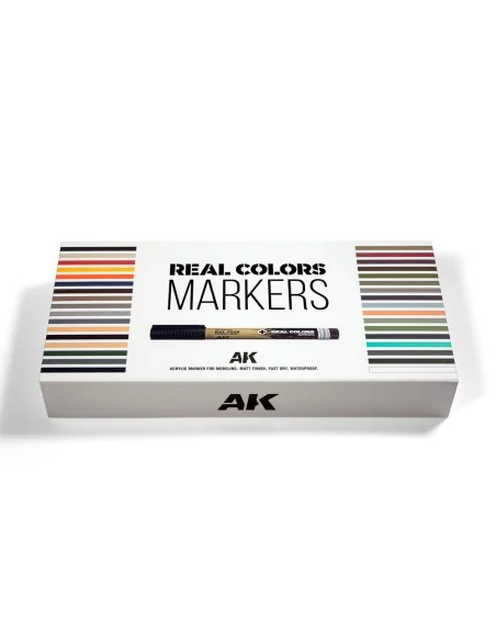 SPECIAL BOX REAL COLORS MARKERS - 34 units - AK Interactive RCM150