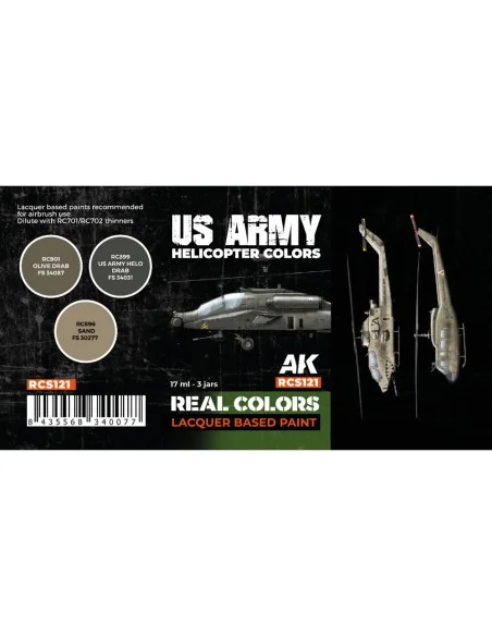 [NO_DESC] US Army Helicopter Colors SET - AK Interactive RCS121