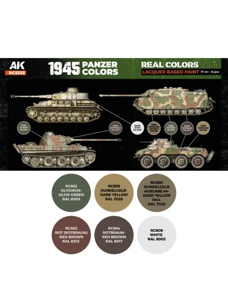 1945 Panzer Colors SET - AK Interactive RCS123