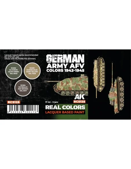 German Army AFV Colors 1943-1945 SET - AK Interactive RCS125