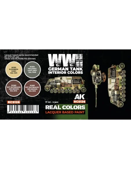 WWII German Tank Interior Colors SET - AK Interactive RCS126