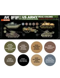 WWII US Army & USMC Camouflage Colors SET - AK Interactive RCS129