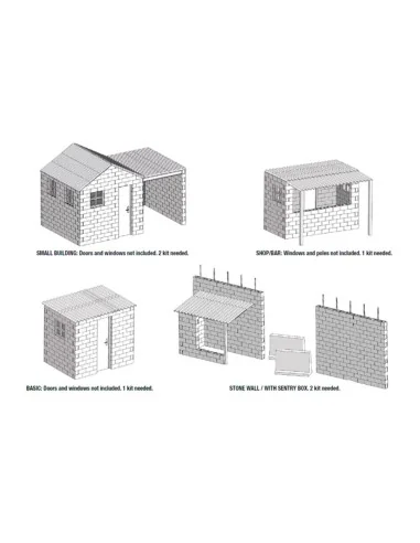 CONCRETE BLOCKS KIT 1/35 Scale, 1/35 - AK Interactive AK35019