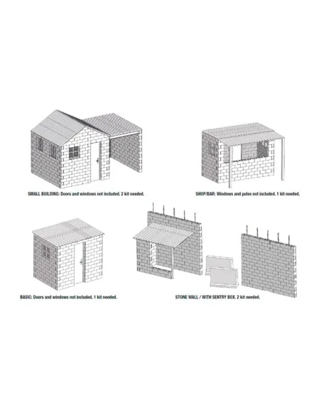 CONCRETE BLOCKS KIT 1/35 Scale, 1/35 - AK Interactive AK35019