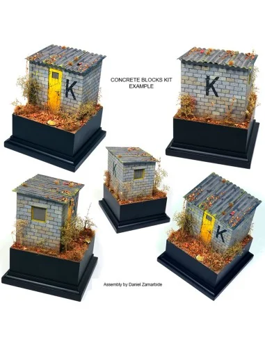CONCRETE BLOCKS KIT 1/35 Scale, 1/35 - AK Interactive AK35019