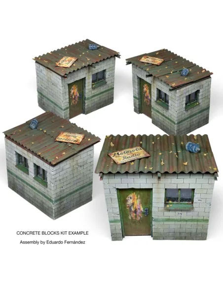 CONCRETE BLOCKS KIT 1/35 Scale, 1/35 - AK Interactive AK35019