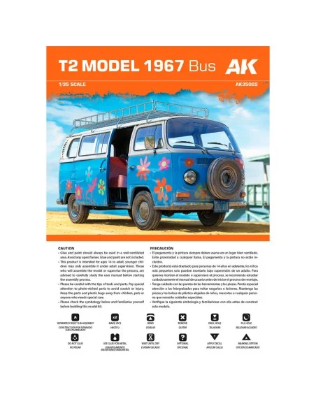 T2 Model 1967 BUS 1/35 scale, 1/35 - AK Interactive AK35022