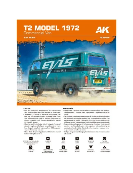 T2 MODEL 1972 Commercial Van, 1/35 - AK Interactive AK35025