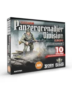 GERMAN PANZERGRENADIER DIVISION EUROPE - Wargame Starter Set (10 Co...