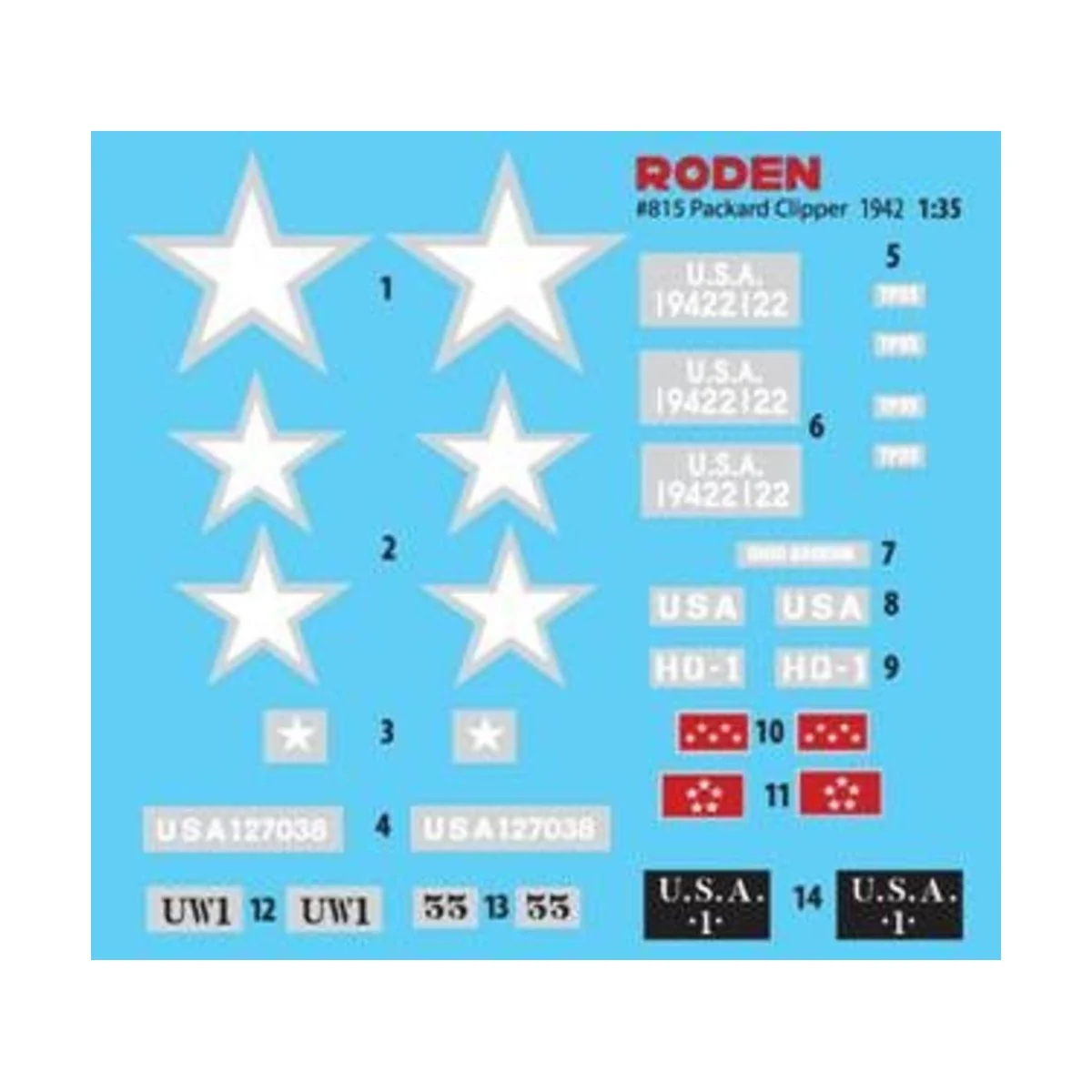 1941 Packard Clipper, 1/35 - Roden 815