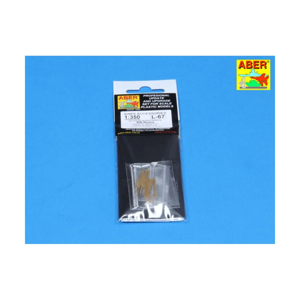 Set of barrels for battleship RN Roma - Aber Models RE-350 L67