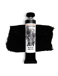 BLACK - AK GOUACHE 20 ml. - AK Interactive AKG02