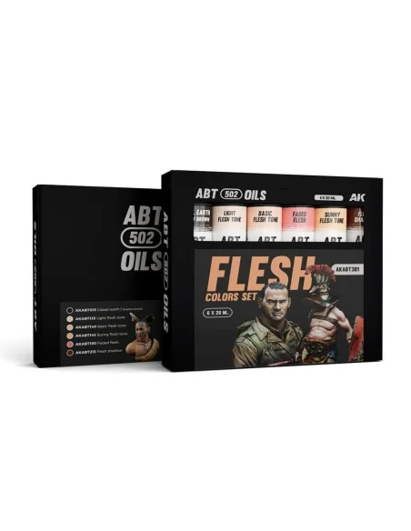 FLESH COLORS SET - ABT 502 OILS - AK Interactive AKABT301