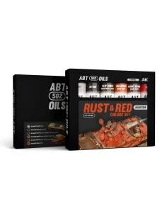 RUST & RED COLORS SET - ABT 502 OILS - AK Interactive AKABT304