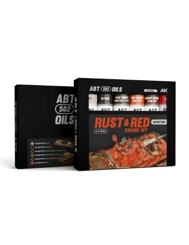 RUST & RED COLORS SET - ABT 502 OILS - AK Interactive AKABT304