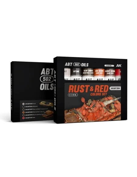 RUST & RED COLORS SET - ABT 502 OILS - AK Interactive AKABT304