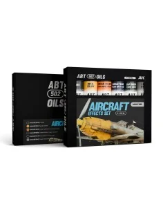 AIRCRAFT EFFECTS SET - ABT 502 OILS - AK Interactive AKABT305