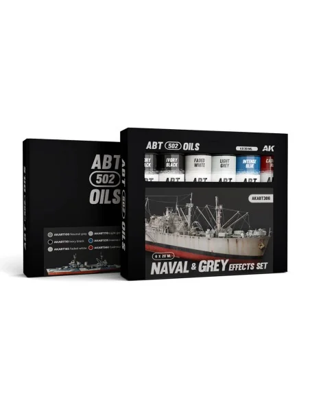 NAVAL & GREY EFFECTS SET - ABT 502 OILS - AK Interactive AKABT306