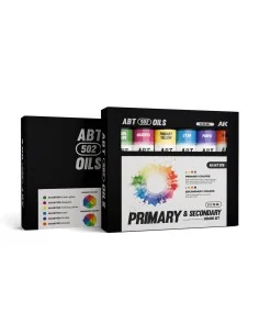 PRIMARY & SECONDARY COLORS SET - ABT 502 OILS - AK Interactive AKAB...