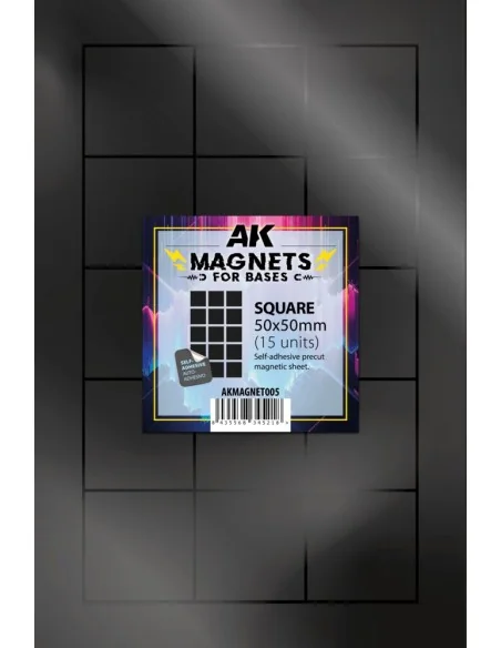 SQUARE/CUADRADO 50 X 50 - 15 unid - AK Interactive AKMAGNET005