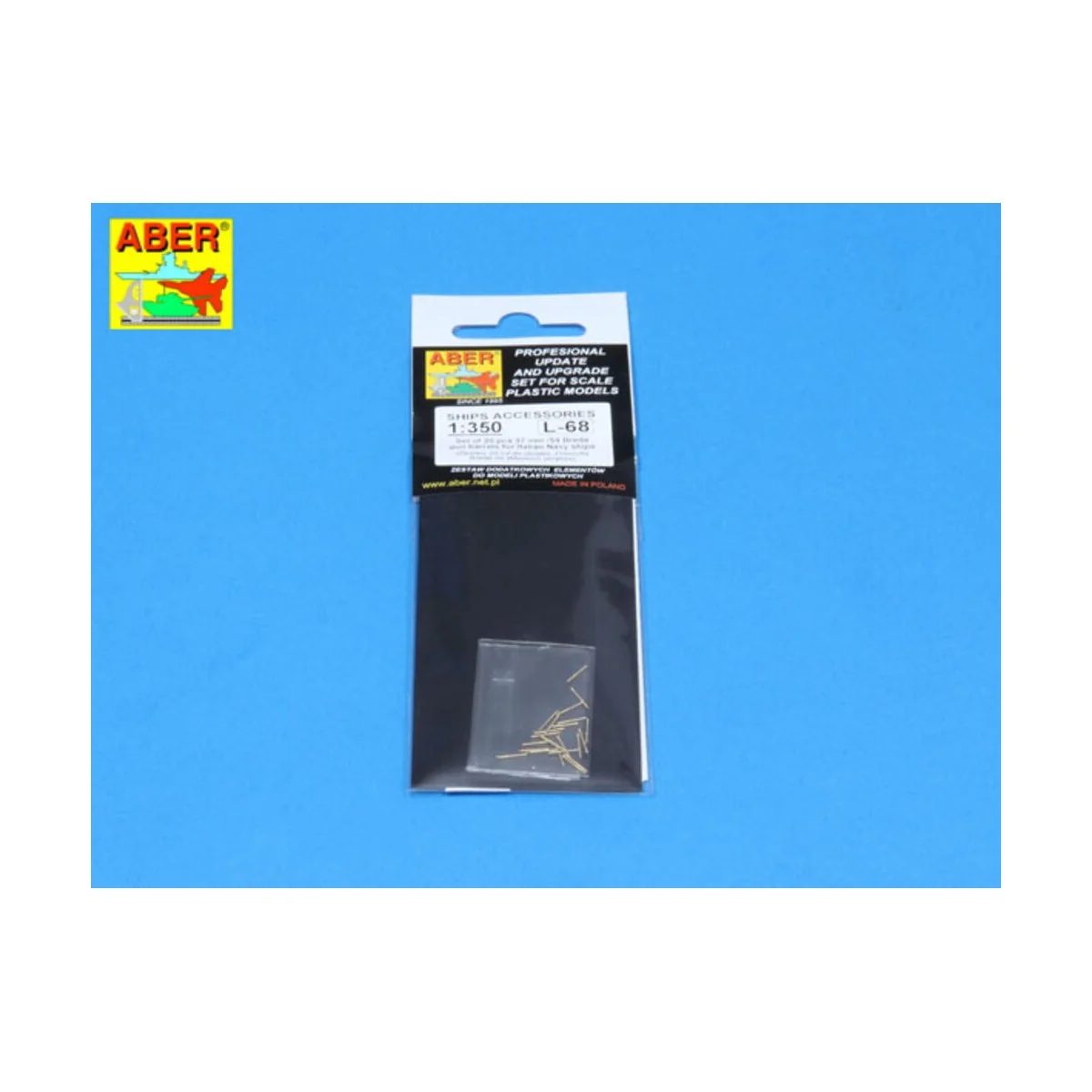 Set of 20 pcs 37mm/54 breda gun barrels, 1/350 - Aber Models RE-350...