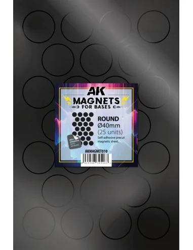 [NO_DESC] ROUND/REDONDO 40 Ø - 25 unid - AK Interactive AKMAGNET010