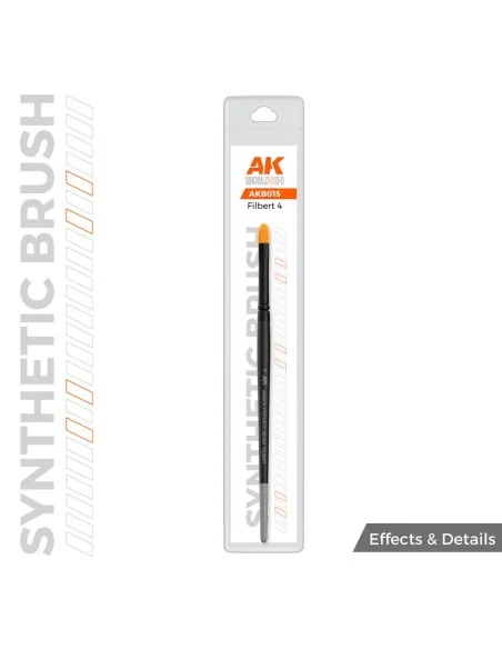 AK SYNTHETIC BRUSH - FILBERT 4 - AK Interactive AKB015