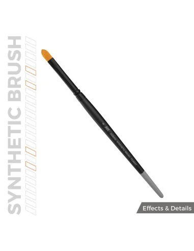 AK SYNTHETIC BRUSH - FILBERT 6 - AK Interactive AKB016