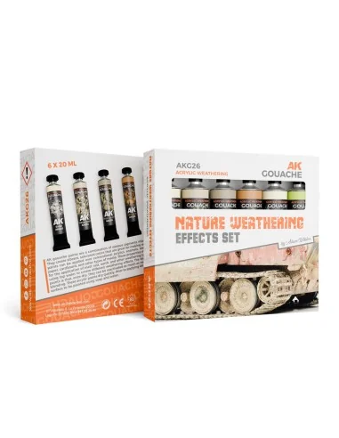 NATURE WEATHERING EFFECTS SET - AK GOUACHES - AK Interactive AKG26