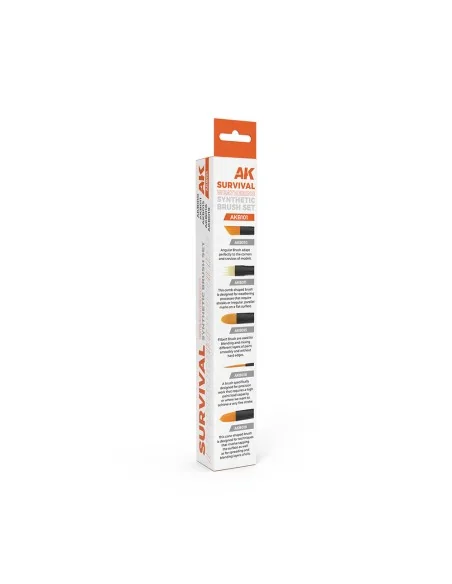 [NO_DESC] SURVIVAL WEATHERING BRUSHES SET (5 brushes) - AK Interact...