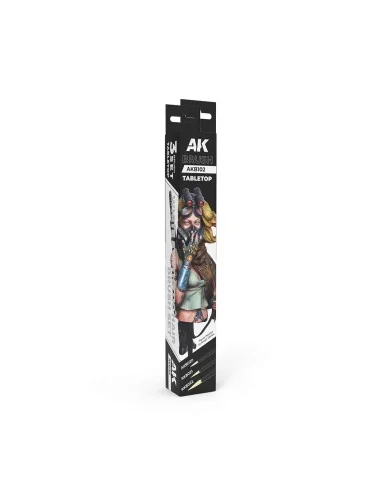 TABLETOP SYNTETHIC BRUSHES SET (3 brushes) - AK Interactive AKB102