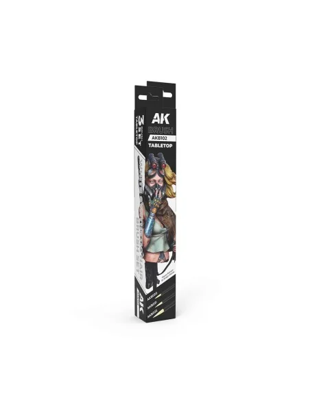 TABLETOP SYNTETHIC BRUSHES SET (3 brushes) - AK Interactive AKB102