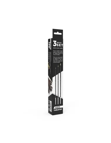 TABLETOP SYNTETHIC BRUSHES SET (3 brushes) - AK Interactive AKB102