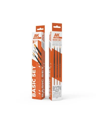 BASIC BRUSHES SET (3 brushes) - AK Interactive AKB104