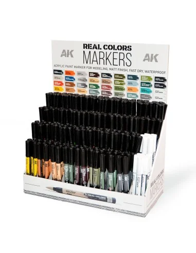 Cardboard Display Real Colors Markers - AK Interactive RCM151