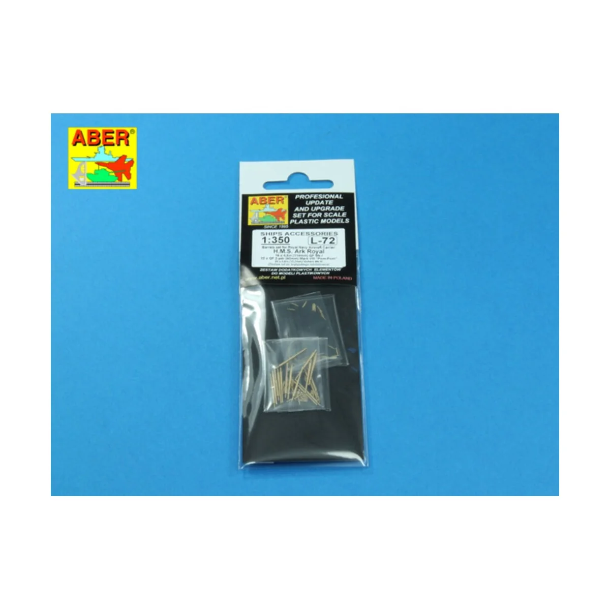 Barrels set for H.M.S. Ark Royal, 1/350 - Aber Models RE-350 L72