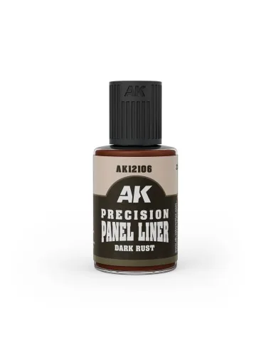PRECISION PANELINER- DARK RUST 30ml - AK Interactive AK12106