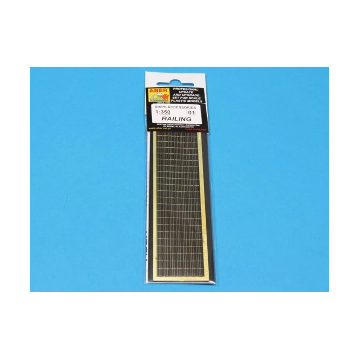 Railing 3 bar horizontal, 1/350 - Aber Models RE-350-01