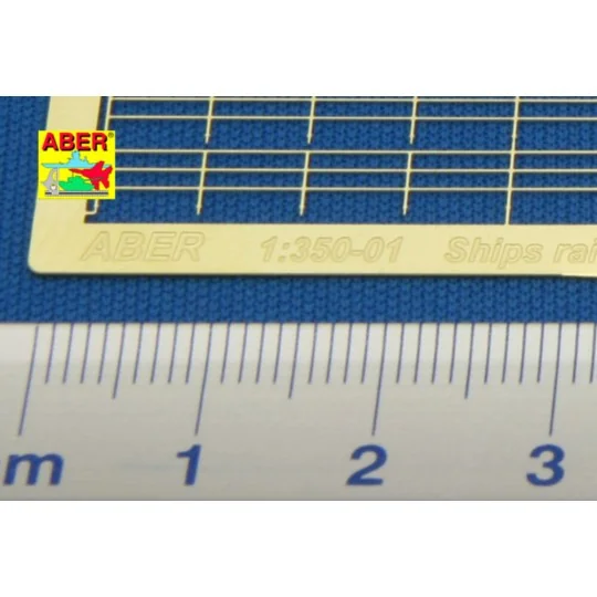 Railing 3 bar horizontal, 1/350 - Aber Models RE-350-01