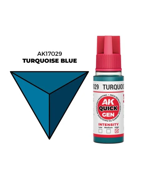 TURQUOISE BLUE 18 ml - QUICK GEN - AK Interactive AK17029