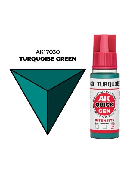 [NO_DESC] TURQUOISE GREEN 18 ml - QUICK GEN - AK Interactive AK17030