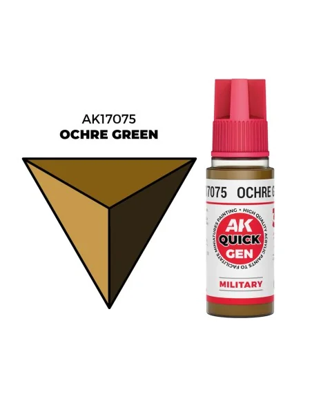 OCHRE GREEN 18 ml - QUICK GEN - AK Interactive AK17075