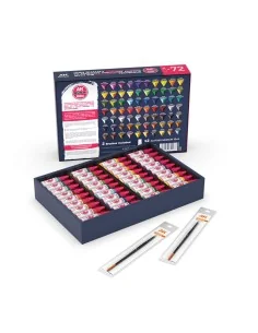 QUICK PAINT SET - 72 QUICK GEN COLORS (+2 MEDIUM 18ML +2 FREE BRUSH... 2